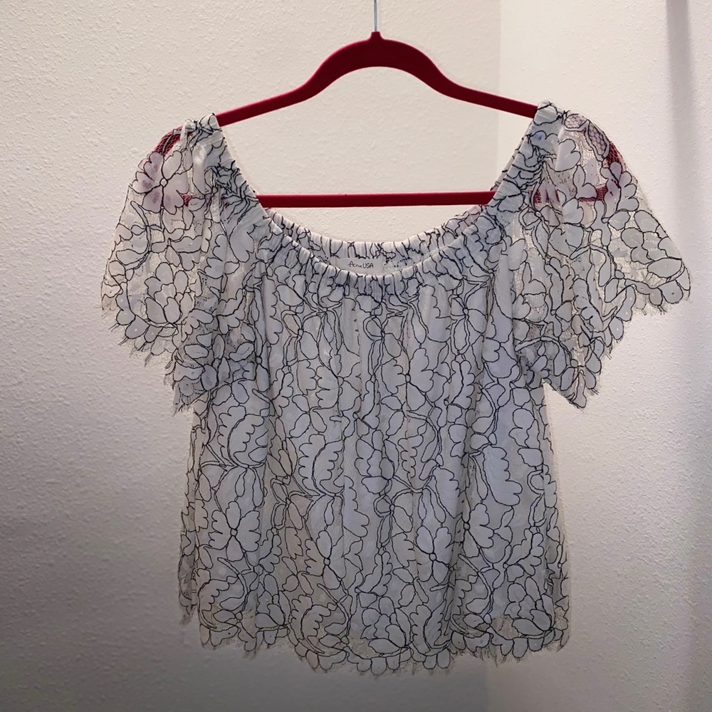 White off the shoulder blouse